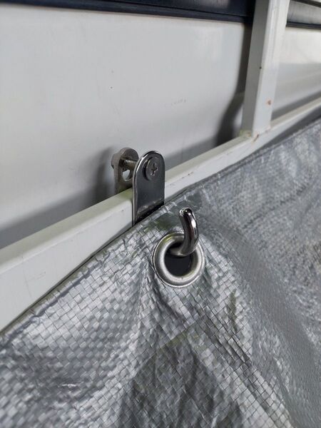 軽トラ 鳥居用 ステンレスフック 2個セット 荷台シート用 フック