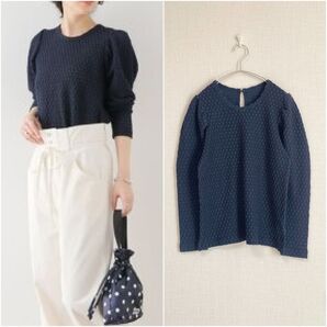 B.C STOCK ワッシャーギャザースリーブカットソー ぽわん袖 デザイン