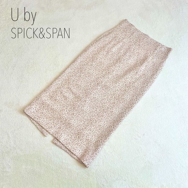 U by SPICK&SPAN 小花柄タイトロングスカート ピンク 36