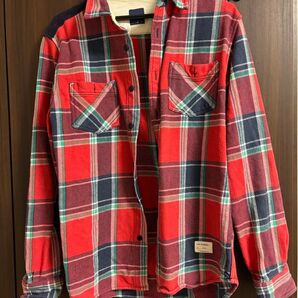 XLARGE エクストララージ ネルシャツ 長袖シャツ 厚手 肩 エルボーパッチ Mサイズ