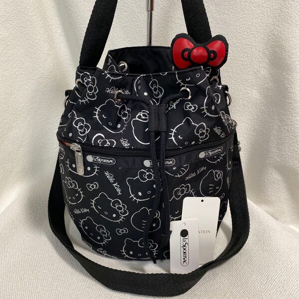 希少!完売品!レスポートサック ハローキティ 2wayショルダーバッグ 50周年 DRAWSTRING BUCKET BAG