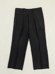 LANVIN size44 イタリア製ネイビーパンツ 濃紺 メンズ ランバン 国内正規 コロネット ハンパ丈 ワイド 春夏