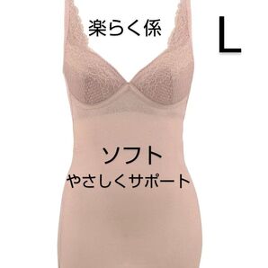 L◆トリンプ◆楽らく係496◆コサージュ ソフト◆ブラウン