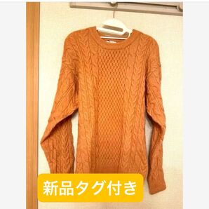 【新品タグ付】CIAOPANIC TYPYキープウォームケーブルニット セーター トップス クルーネック ケーブル編み