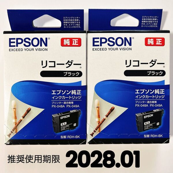 EPSON (エプソン) 純正 インクカートリッジ リコーダー RDH-BK ブラック 2本