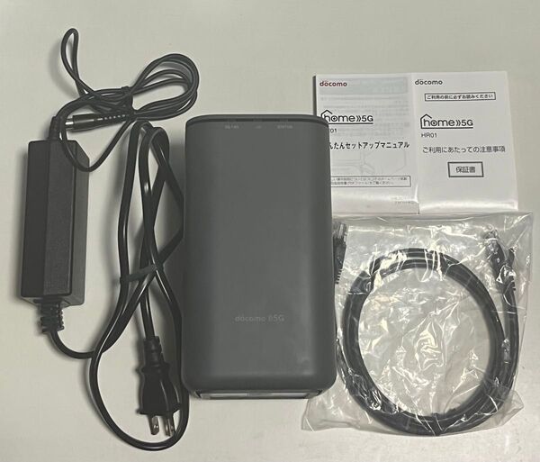 ドコモ Wi-Fi home HR01 ホームルーター 5G ダークグレー NTTドコモ 箱付き 通電確認済み
