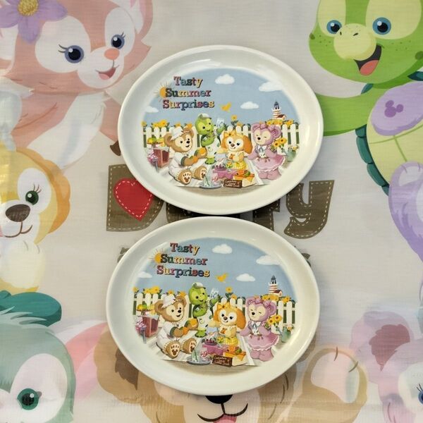 ダッフィー&フレンズ テイスティサマーサプライズ スーベニアプレート 2枚セット 東京ディズニーシー