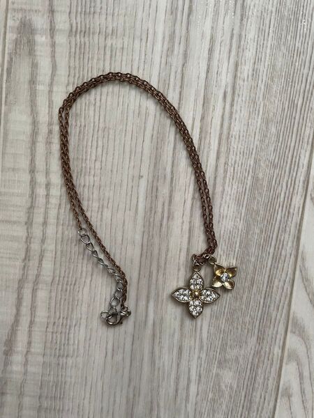 SHEIN シーイン ネックレス アクセサリー ゴールド系 ラインストーン