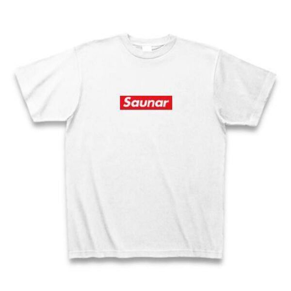 Saunar ( サウナー )Supreme風Tシャツ サウナ好き
