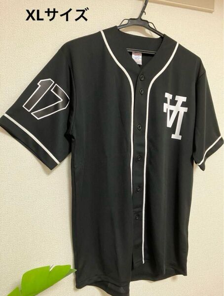 逆ロゴ_ロサンゼルスドジャース ベースボールシャツ大谷翔平 新品未使用XLサイズ