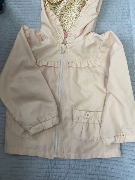 パーカー ジップアップパーカー 女の子 キッズ 子供服 ベージュ