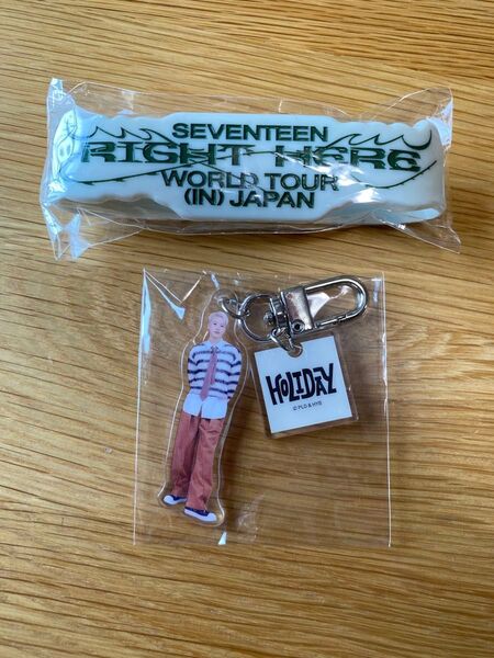 ホシ カプセルトイ アクリルキーホルダー holiday &RIGHT HERE ラバーバンド SEVENTEEN