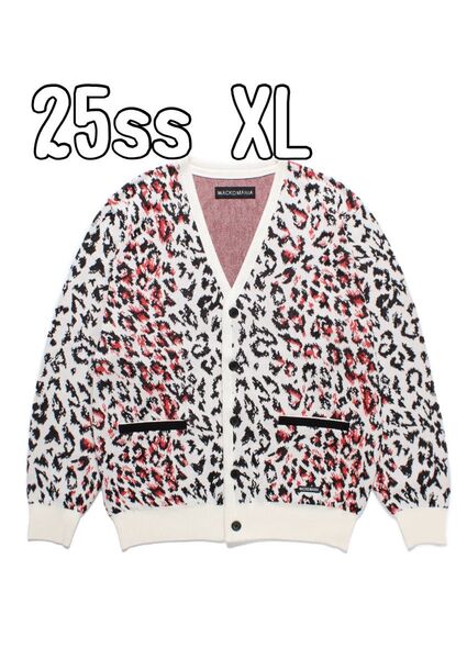 ワコマリア XL LEOPARD JACQUARD ニットCARDIGAN WACKO MARIA カーディガン