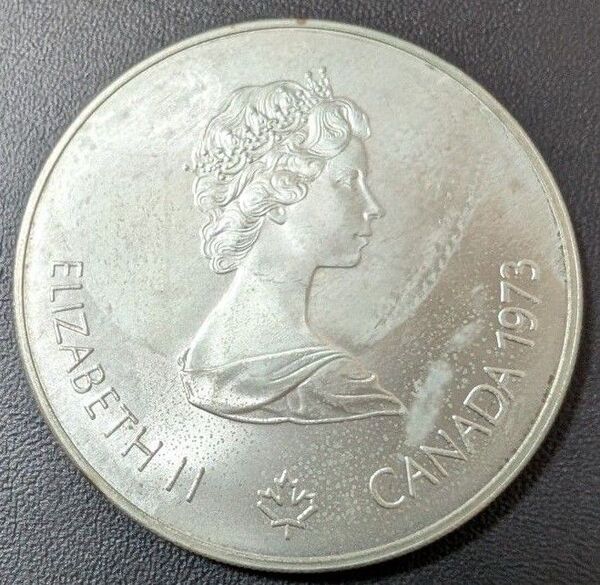 カナダ 1973年 エリザベス女王 硬貨 オリンピック コイン カナダ 5ドル 記念銀貨 モントリオールオリンピック 硬貨 古銭