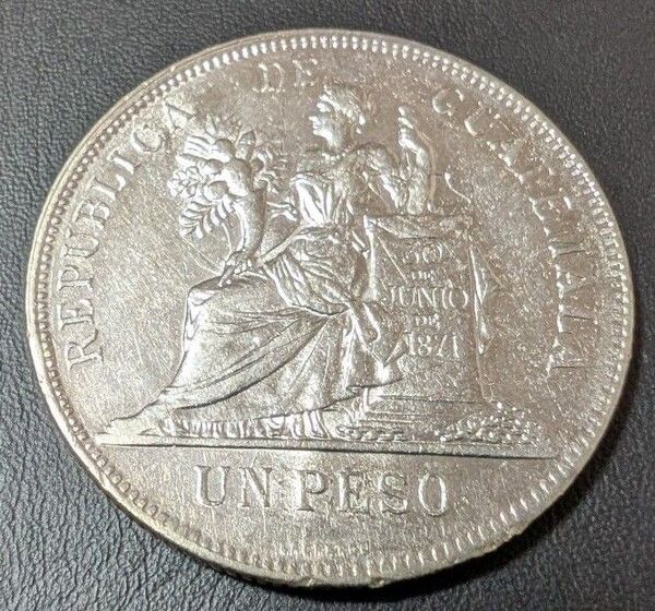 1884 1ペソ グアテマラ 銀貨 古銭 硬貨 コイン 外国古銭