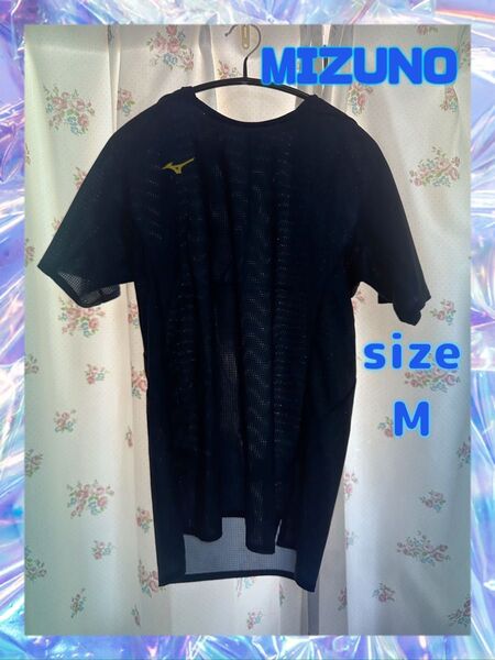 【24時間以内発送・美品】Tシャツ 半袖トップスネイビー MIZUNO Mサイズ
