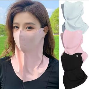 日焼け防止 爽COOL UVカットマスク フェイスカバー 男女兼用 吸汗速乾 UVカット フェイスマスク 4色展開 1点