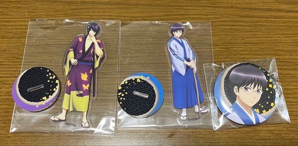 高杉 新八 銀魂 ファミマ トレーディングアクリルスタンド、缶バッジ