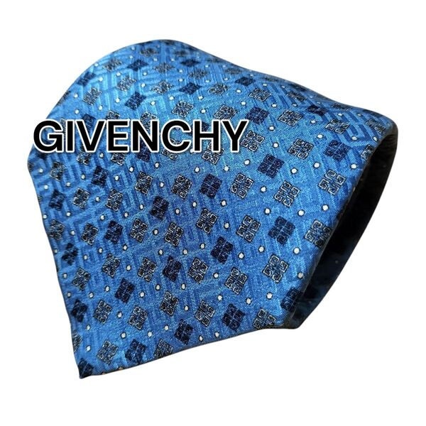 【GIVENCHY】ジバンシー ブルー系 総柄 イタリア製