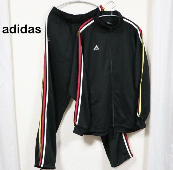 美品 adidas アディダス ジャージ 上下 セットアップ ブラック
