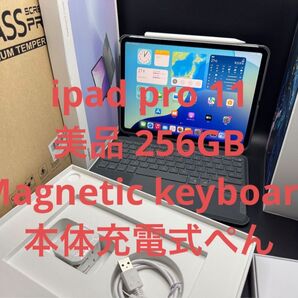 美品256GBipadpro11お絵かきマグネットキーボードペンケーブル充電器ガラス