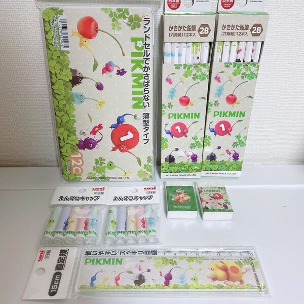 ピクミン、文房具 鉛筆 鉛筆キャップ 色鉛筆、消しゴム、定規