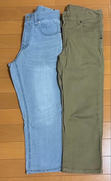 メンズクロップドパンツセット売り/AVAIL AVANTGARDE ライトブルーデニム70cm/カーゴパンツ Sサイズ