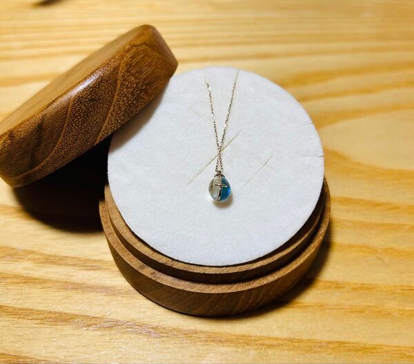 マザーハウス ネックレス Day and Night Shizuku Petit ブルートパーズ×アクアマリン K10