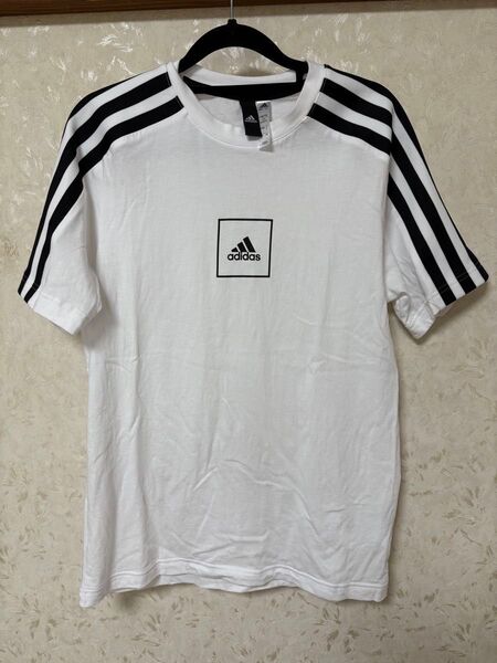 adidas Tシャツ 3本ライン ホワイト レディース