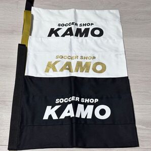 新品未使用 KAMO オリジナル シューズケース シューズバッグ 靴袋 3枚セット 白黒 黒白 白金 サッカー スパイク