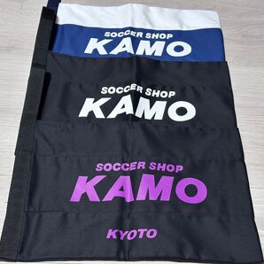 新品未使用 KAMO オリジナル シューズケース シューズバッグ 靴袋 3枚セット 白紺 黒白 黒紫 限定 サッカー スパイク