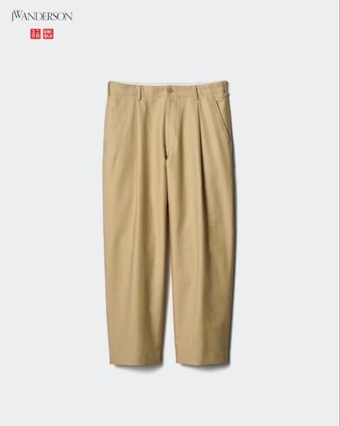 ユニクロ jwアンダーソン タックワイドパンツ ベージュ 新品未開封