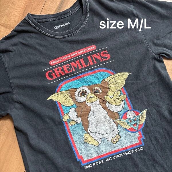 GREMLINS グレムリン 半袖Tシャツ ムービーT キャラクター M古着 黒 ブラック 映画