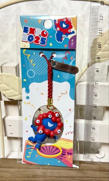 ミャクミャク 万博 根付け レッド マスコット EXPO2025 キーホルダー 新品