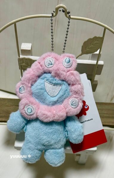 ミャクミャク カラー マスコット ブルー ぬいぐるみ パステル 万博 新品 キーホルダー ジェラピケ風