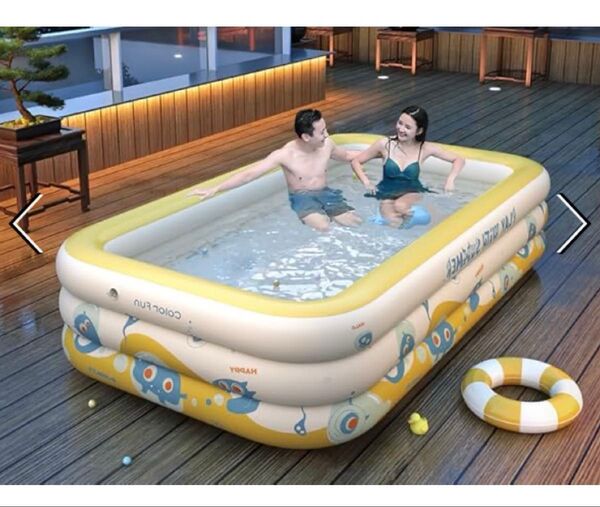 家庭用 水遊びプール 300cm×175cm×50cm ビニールプール