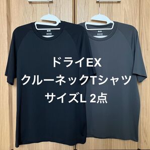 UNIQLO ユニクロ ドライEXクルーネックTシャツ サイズL 2点