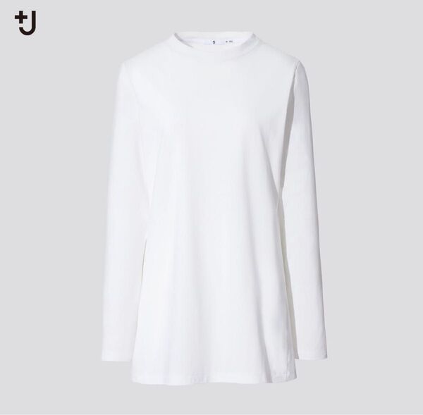 【未使用】ユニクロ +J スーピマコットンロングTシャツ ホワイト xs タグ無し