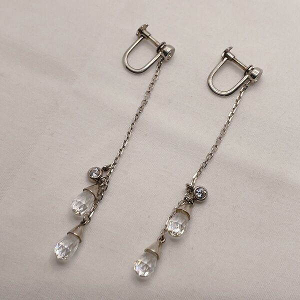 STAR JEWELRY チェーン イヤリング クリスタル スタージュエリー アクセサリー ヴィンテージ