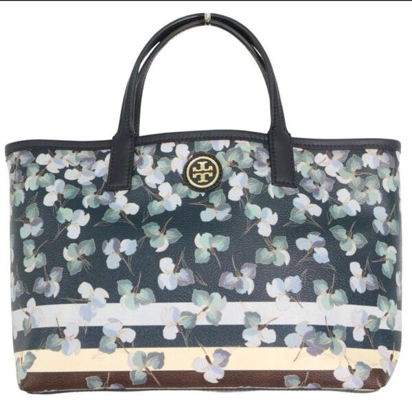 正規品 Tory Burch 未使用 ハンドバッグ トリーバーチ 花柄 ネイビー TORY BURCH トートバッグ