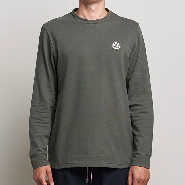 モンクレール MONCLER メンズ 長袖ロンT Tシャツ オリーブ ロングスリーブ カーキ オリーブ Mサイズ