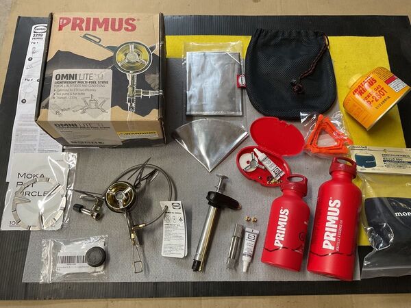 信頼のPRIMUS Omni TI マルチ燃料ストーブ動作良好超美品フルセット品