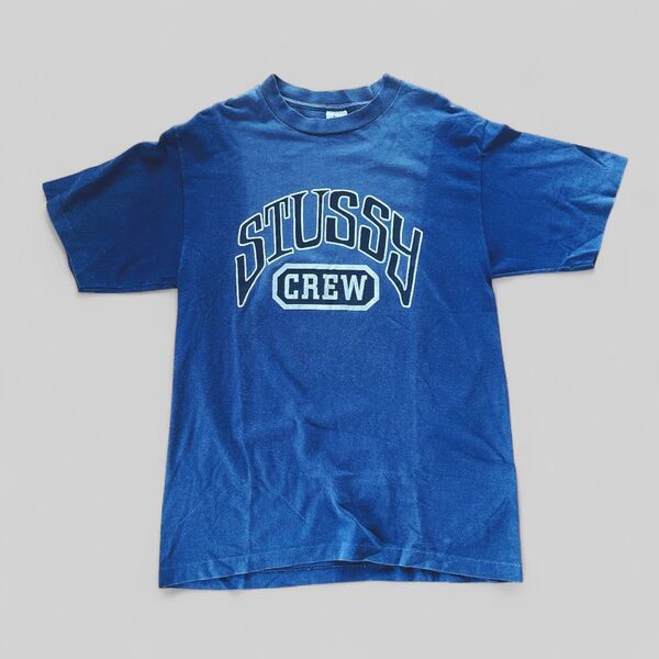 USA製 白タグ ステューシー STUSSY ヴィンテージ CREWロゴTシャツ シングルステッチ 90s