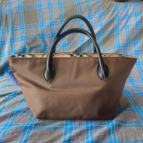 Burberry バーバリー ノバチェック ミニトート ナイロン BLUE LABEL ミニバッグ