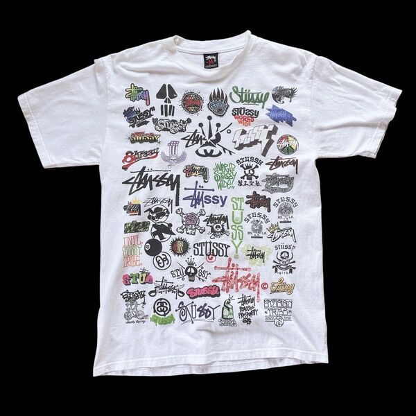 00s OLD STUSSY ステューシー 両面ロゴプリント y2k USA製 ビンテージ プリントTシャツ
