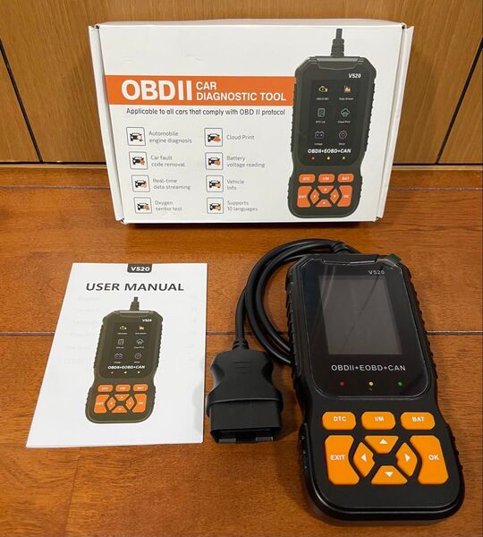 自動車故障診断機 OBDⅡ V520 日本語設定済み【新品・動作確認済】2024年10月からの必需品