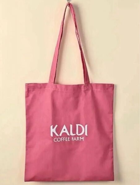 カルディ KALDI オンラインストア限定 コットンエコバッグ スモーキーピンク