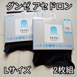 GUNZE アセドロン Vネックノースリーブシャツ Lサイズ 2枚組