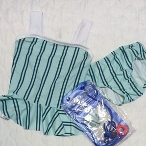 女の子用 水着 ストライプ柄 スイムウェア 夏 海 プール