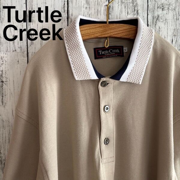 即日発送 Turtle Creek Collection 美品綿100% ポロシャツ大きめM MADE IN AUSTRALIA